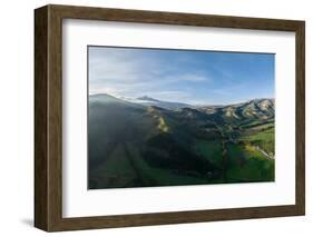 Aerial view of landscape, Zuleta, Imbabura, Ecuador, South America-Ben Pipe-Framed Photographic Print