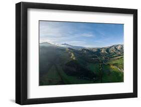 Aerial view of landscape, Zuleta, Imbabura, Ecuador, South America-Ben Pipe-Framed Photographic Print