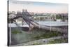 Aerial View of Lewiston Bridge - Lewiston, ID-Lantern Press-Stretched Canvas