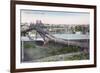 Aerial View of Lewiston Bridge - Lewiston, ID-Lantern Press-Framed Premium Giclee Print