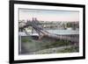 Aerial View of Lewiston Bridge - Lewiston, ID-Lantern Press-Framed Premium Giclee Print