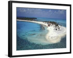 Aerial View of Lighthouse Reef, Belize-Greg Johnston-Framed Photographic Print