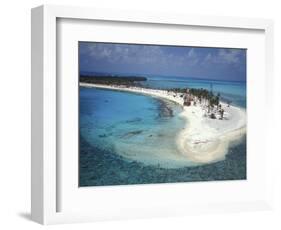 Aerial View of Lighthouse Reef, Belize-Greg Johnston-Framed Photographic Print