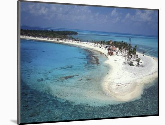 Aerial View of Lighthouse Reef, Belize-Greg Johnston-Mounted Photographic Print