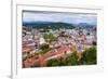 Aerial View of Ljubljana City, Seen from Ljubljana Castle, Slovenia, Europe-Matthew Williams-Ellis-Framed Photographic Print