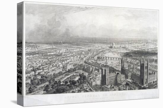 Aerial View of London, 1850-A Appert-Stretched Canvas