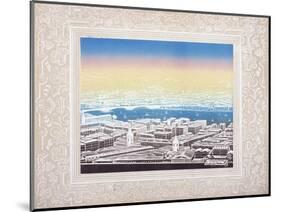 Aerial View of London with Decorative Border, C1845-Kronheim & Co-Mounted Giclee Print