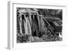 Aerial View of Long Lake Dam - Spokane, WA-Lantern Press-Framed Art Print