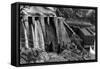 Aerial View of Long Lake Dam - Spokane, WA-Lantern Press-Framed Stretched Canvas