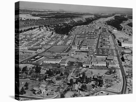 Aerial View of Los Alamos in 1955-null-Stretched Canvas