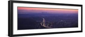 Aerial View of Los Angeles at Dusk, Glendale, California, USA-null-Framed Photographic Print