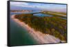 Aerial view of Lovers Key State Park, Florida, USA-null-Framed Stretched Canvas