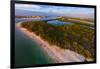 Aerial view of Lovers Key State Park, Florida, USA-null-Framed Photographic Print