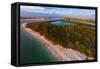 Aerial view of Lovers Key State Park, Florida, USA-null-Framed Stretched Canvas