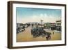 Aerial View of Lower Main Street - Petaluma, CA-Lantern Press-Framed Art Print