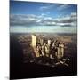 Aerial View of Lower Manhattan Skyline with Nearly Completed World Trade Center Towers-Henry Groskinsky-Mounted Photographic Print