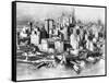 Aerial View of Lower New York, USA, 1926-null-Framed Stretched Canvas