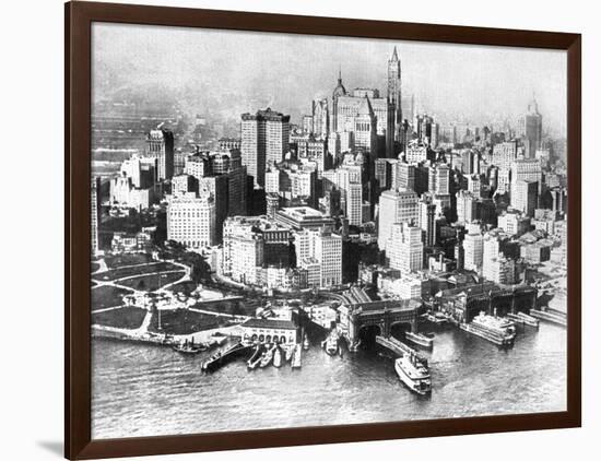 Aerial View of Lower New York, USA, 1926-null-Framed Giclee Print