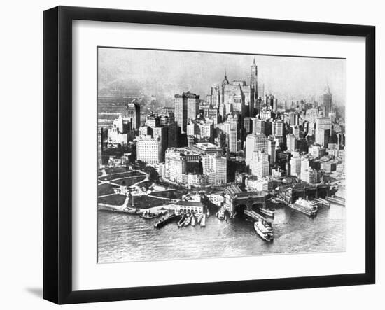 Aerial View of Lower New York, USA, 1926-null-Framed Giclee Print