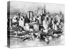 Aerial View of Lower New York, USA, 1926-null-Stretched Canvas