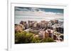 Aerial View of Malaga Bullring and Harbor. Spain-amok-Framed Photographic Print