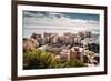 Aerial View of Malaga Bullring and Harbor. Spain-amok-Framed Photographic Print