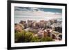 Aerial View of Malaga Bullring and Harbor. Spain-amok-Framed Photographic Print