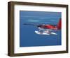 Aerial View of Maldivian Air Taxi Flying in the Maldives Archipelago, Indian Ocean-Papadopoulos Sakis-Framed Photographic Print