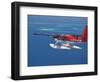 Aerial View of Maldivian Air Taxi Flying in the Maldives Archipelago, Indian Ocean-Papadopoulos Sakis-Framed Photographic Print