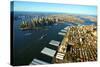 Aerial View of Manhattan and Brooklyn-Stefano Amantini-Stretched Canvas