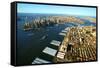 Aerial View of Manhattan and Brooklyn-Stefano Amantini-Framed Stretched Canvas