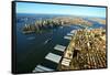 Aerial View of Manhattan and Brooklyn-Stefano Amantini-Framed Stretched Canvas