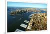 Aerial View of Manhattan and Brooklyn-Stefano Amantini-Framed Photographic Print