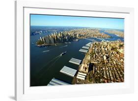 Aerial View of Manhattan and Brooklyn-Stefano Amantini-Framed Photographic Print