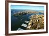 Aerial View of Manhattan and Brooklyn-Stefano Amantini-Framed Photographic Print