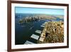 Aerial View of Manhattan and Brooklyn-Stefano Amantini-Framed Photographic Print