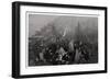 Aerial View of Manhattan, New York City, USA, from a Zeppelin, 1928-null-Framed Giclee Print