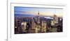 Aerial view of Manhattan, NYC-Vadim Ratsenskiy-Framed Art Print