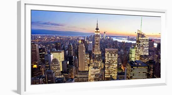 Aerial view of Manhattan, NYC-Vadim Ratsenskiy-Framed Art Print