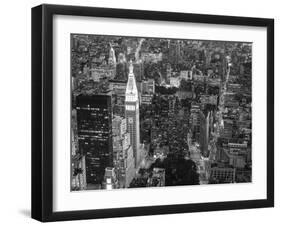 Aerial view of Manhattan, NYC-Michel Setboun-Framed Art Print