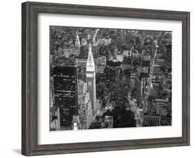 Aerial view of Manhattan, NYC-Michel Setboun-Framed Art Print