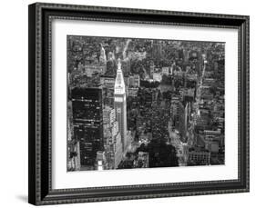 Aerial view of Manhattan, NYC-Michel Setboun-Framed Art Print