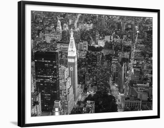 Aerial view of Manhattan, NYC-Michel Setboun-Framed Art Print