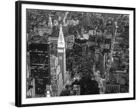 Aerial view of Manhattan, NYC-Michel Setboun-Framed Art Print