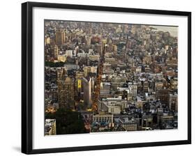 Aerial view of Manhattan, NYC-Michel Setboun-Framed Art Print