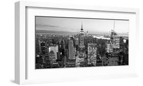 Aerial view of Manhattan, NYC-Vadim Ratsenskiy-Framed Art Print