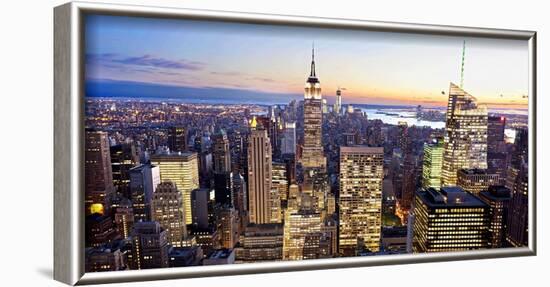 Aerial view of Manhattan, NYC-Vadim Ratsenskiy-Framed Art Print