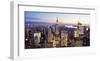 Aerial view of Manhattan, NYC-Vadim Ratsenskiy-Framed Art Print