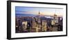 Aerial view of Manhattan, NYC-Vadim Ratsenskiy-Framed Art Print