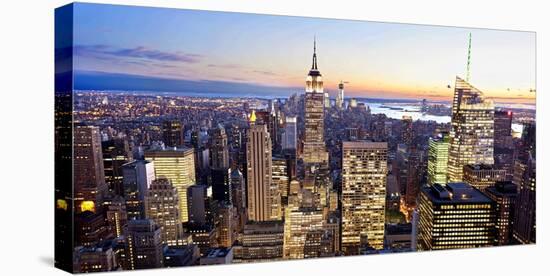 Aerial view of Manhattan, NYC-Vadim Ratsenskiy-Stretched Canvas